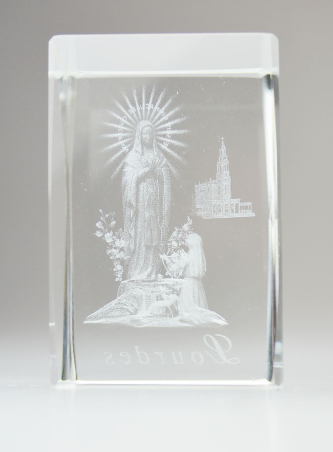 Marco Ícono Nuestra Señora de Lourdes Grabado a Láser (pic 4)