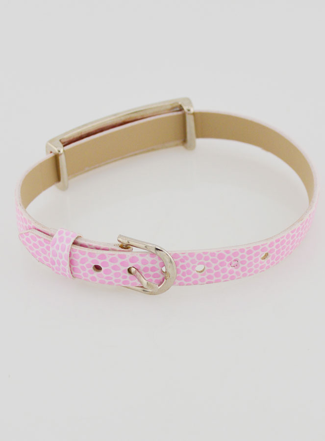 Pulsera de los Santos de Cuero Rosa (pic 4)
