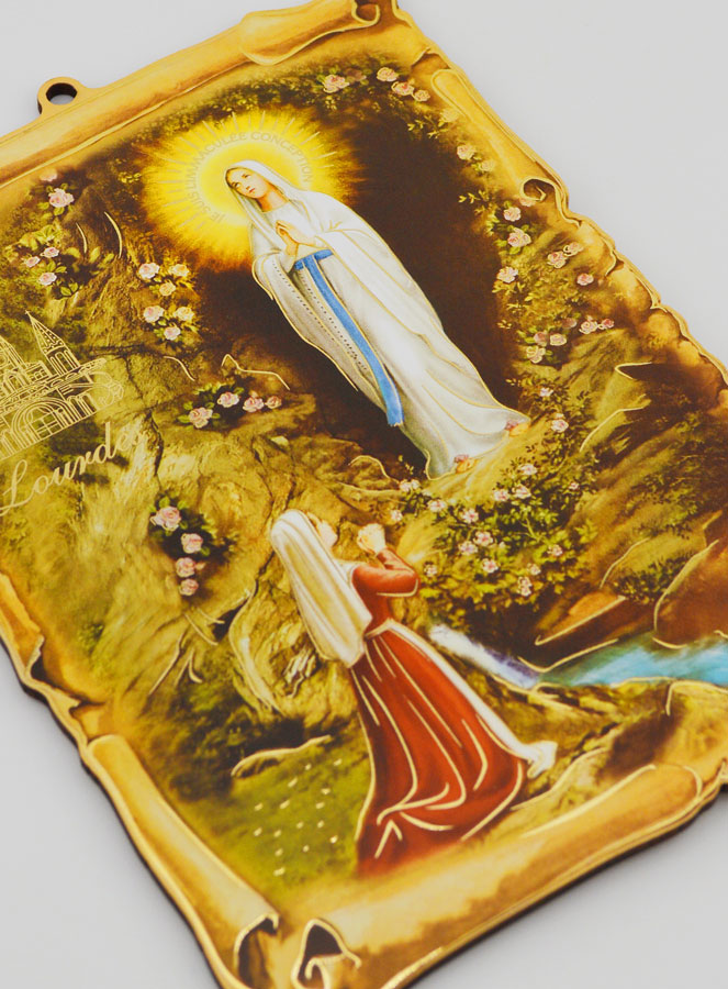 Icono Recuerdo Gruta de Lourdes 15 cm (pic 3)