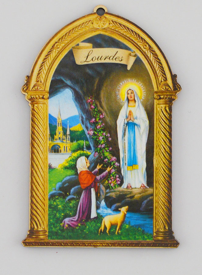 Dezena em Madeira e Ícone Lembrança de Lourdes (pic 3)