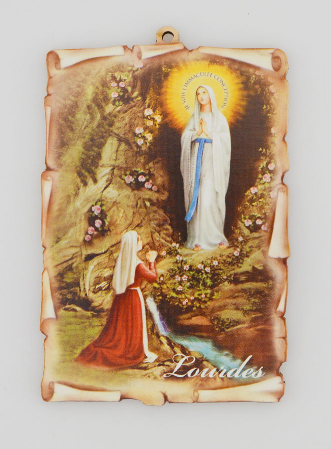 Presente Dezena em Madeira + Ícone Lembrança de Lourdes (pic 3)