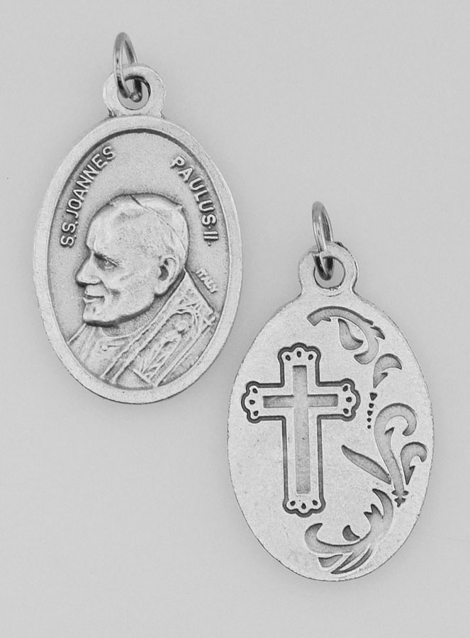 Medalha Religiosa Papa Beato João Paulo II Prateada (pic 2)