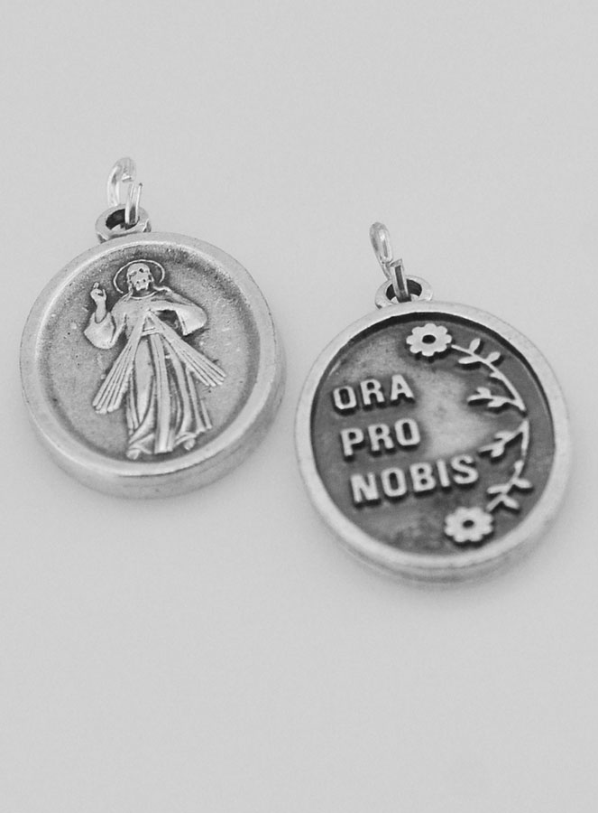 Medalla Religiosa Jesucristo Misericordioso Plateado (pic 4)