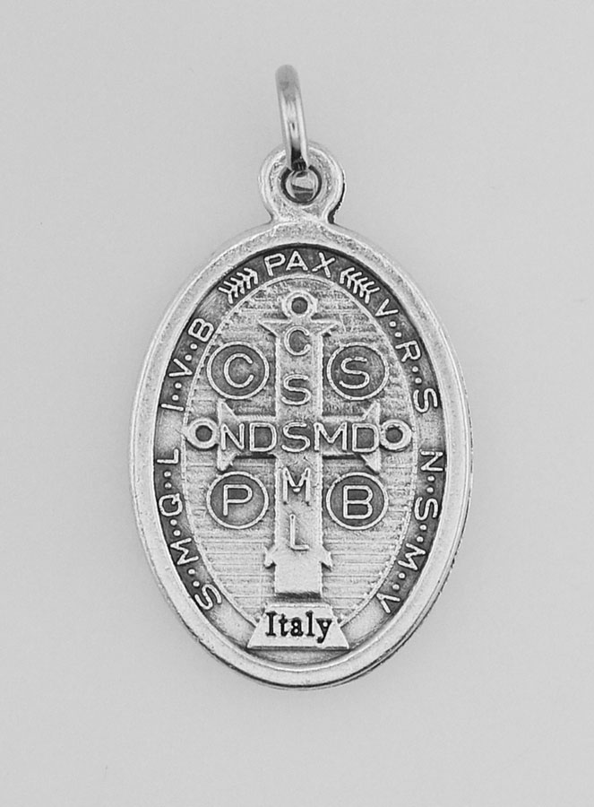 Medalla Religiosa San Benito Plateado (pic 3)