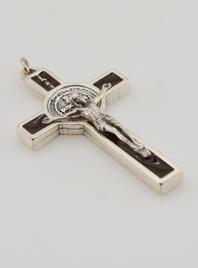 Colgante Cruz de San Benito Marrón 5 cm (pic 3)