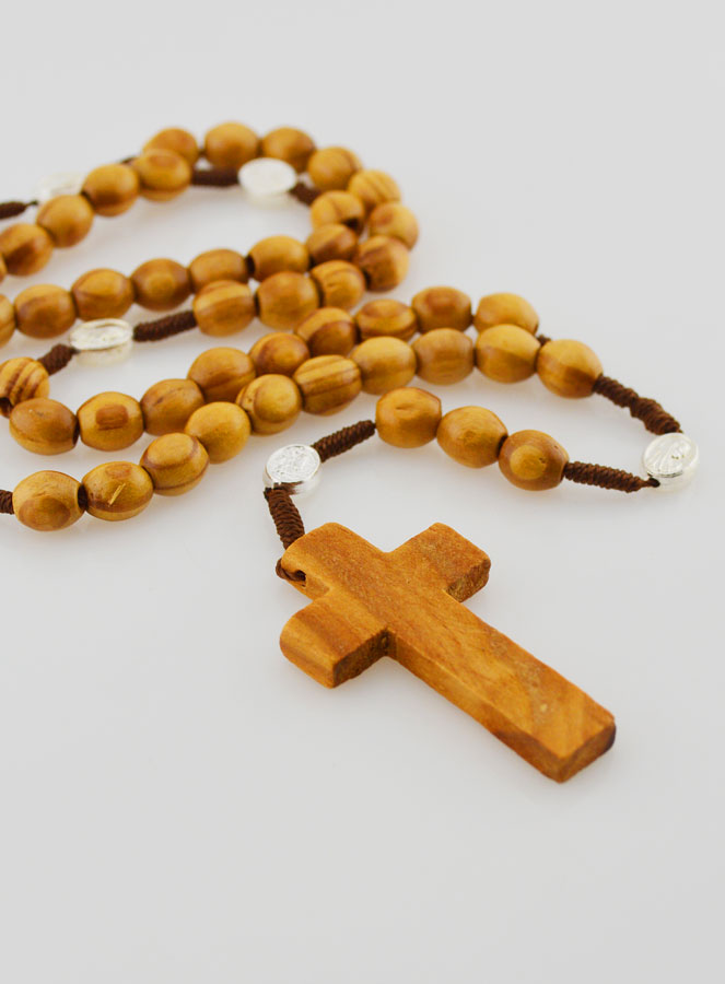 Rosario de Madera de Olivo 50 cm (pic 3)