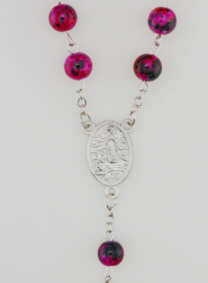 Terço em Madrepérola com Strass Rosa (pic 3)