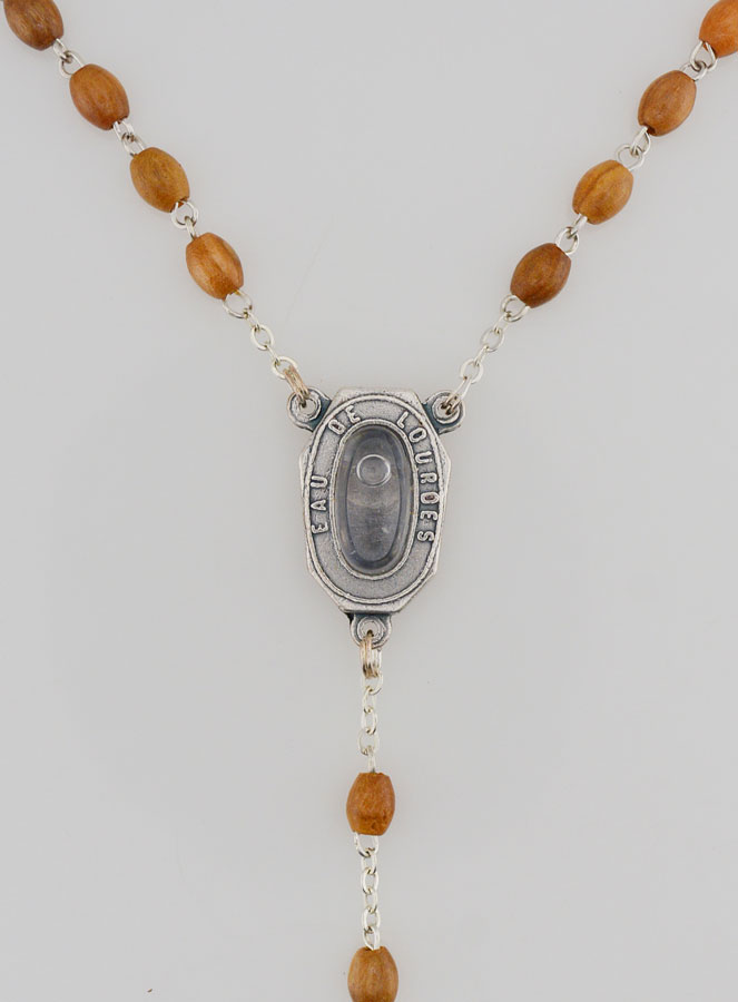 Rosario de Lourdes Madera de Olivo con Agua de Lourdes (pic 4)