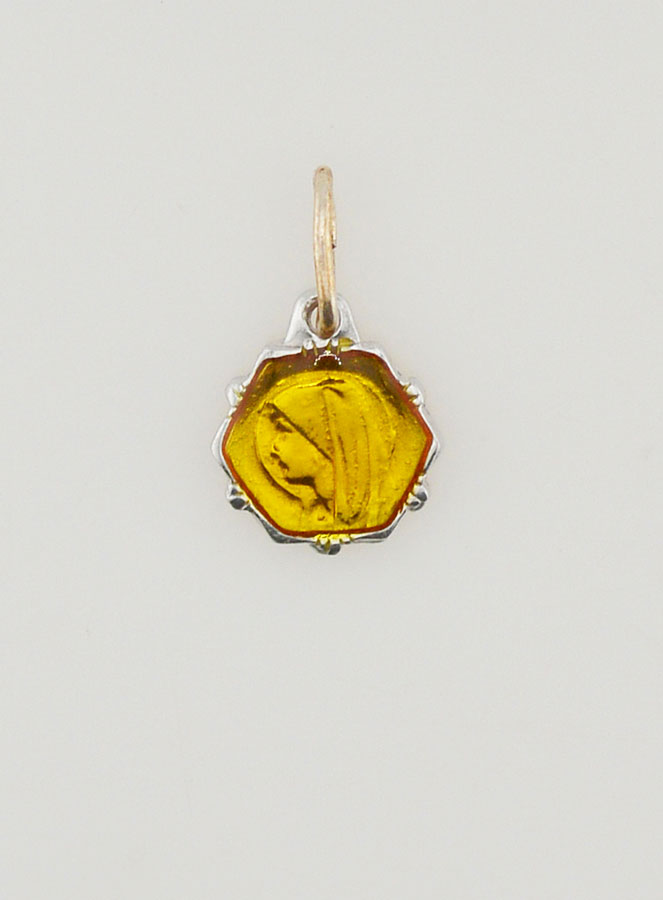 Medalla Virgen María 8mm - Amarilla (pic 3)