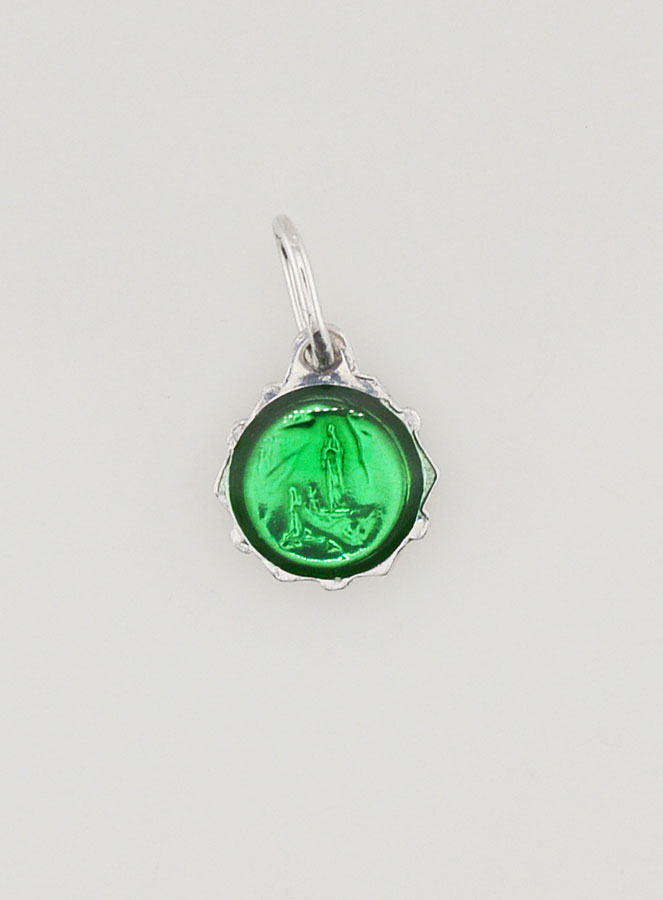 Medalla Virgen María 8mm - Verde (pic 4)
