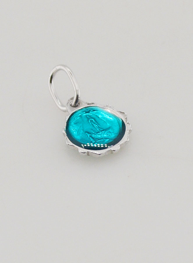 Medalla Virgen María 8mm - Turquesa (pic 3)