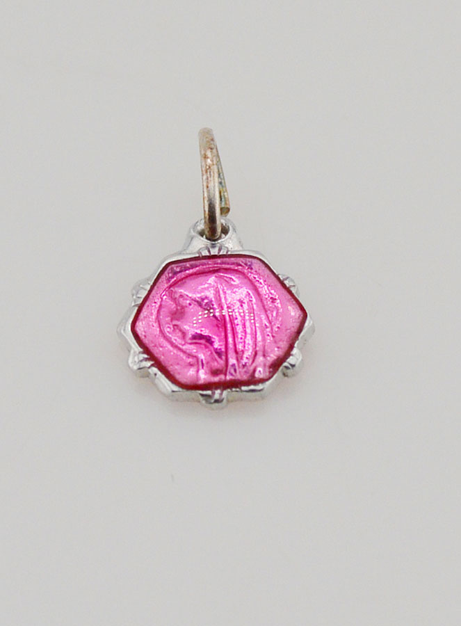 Medalla Virgen María 8mm - Rosa Fucsia (pic 2)