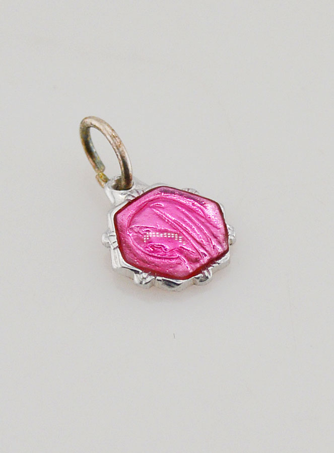 Medalla Virgen María 8mm - Rosa Fucsia (pic 3)