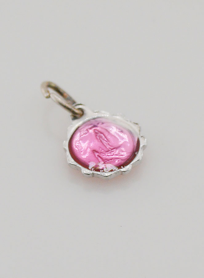 Medalla Virgen María 8mm - Rosa Fucsia (pic 4)