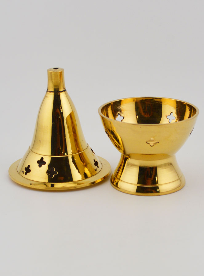 Quemador de Incienso Religioso - Latón Dorado (pic 3)