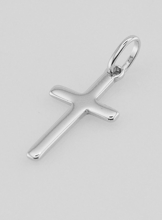 Pingente Cruz Simples em Prata 18mm (pic 4)