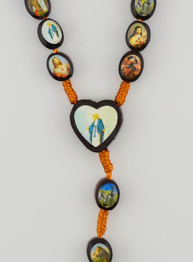 Rosario de la Virgen Milagrosa de Madera - 60cm (pic 4)