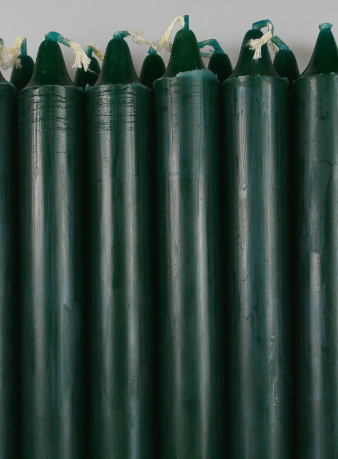 12 Velas de Oración Color Verde Pino Oscuro (pic 3)