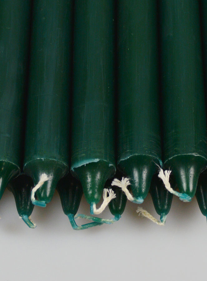 12 Velas de Oración Color Verde Pino Oscuro (pic 4)