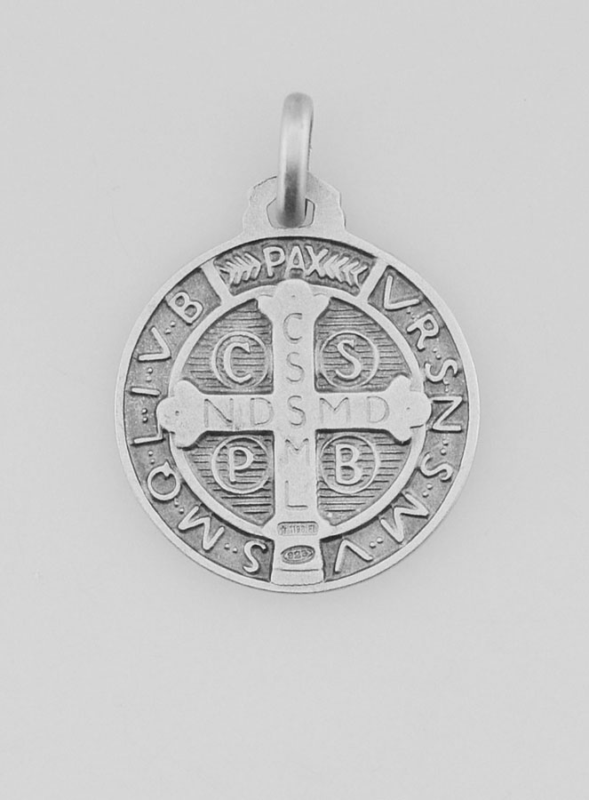 Medalla de San Benito de Plata de Ley - 18 mm (pic 3)