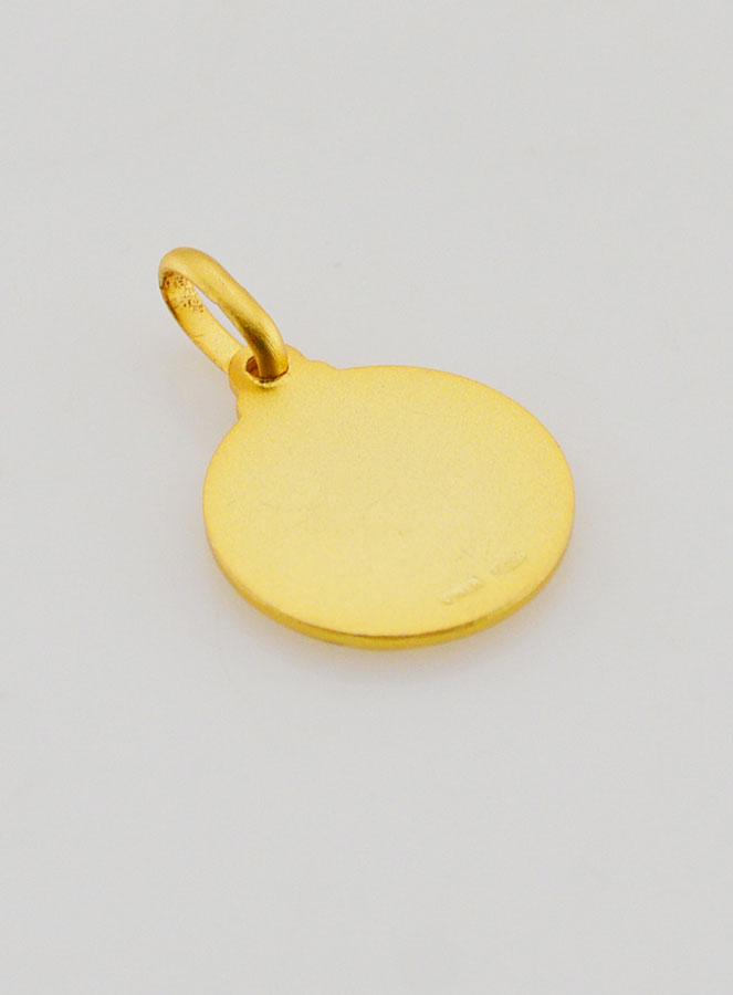 Medalla Sagrado Corazón de Jesús Bañada en Oro - 14 mm (pic 4)