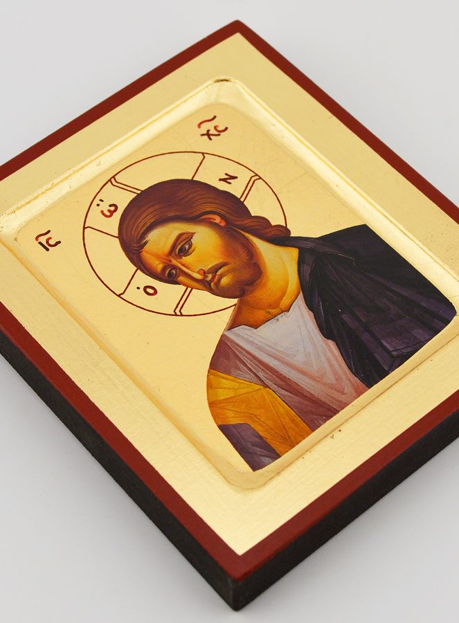 Icono del Cristo Misericordioso - Pan de Oro 12 X 10 cm (pic 3)