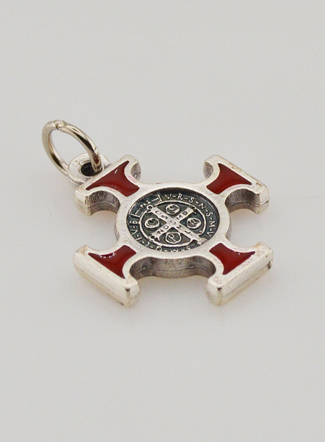 Pingente Cruz de São Bento Metal - Vermelha - 2 cm (pic 3)