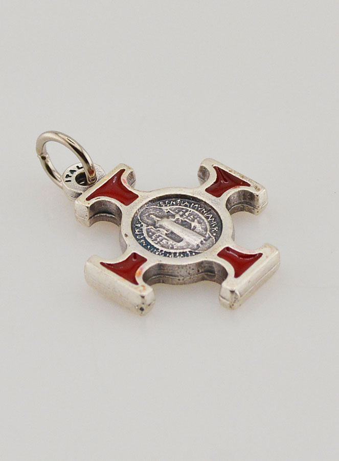 Pingente Cruz de São Bento Metal - Vermelha - 2 cm (pic 4)