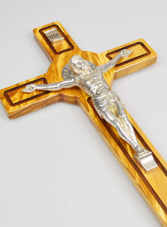 Crucifijo Cruz de San Benito de Madera - 40cm (pic 3)