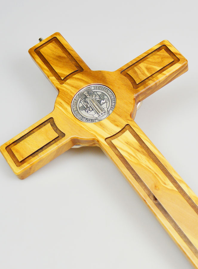 Crucifijo Cruz de San Benito de Madera - 40cm (pic 4)