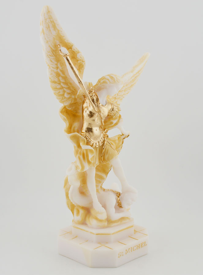 Estatuilla San Miguel Arcángel de Alabastro - 22 cm (pic 3)
