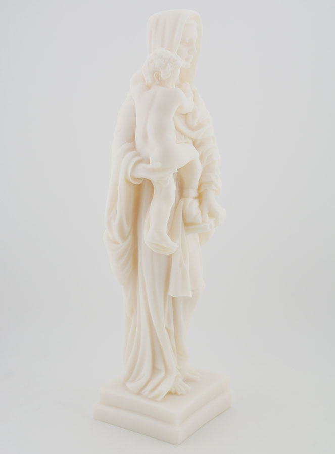 Estatuilla Virgen con el Niño Jesús de Alabastro - 25 cm (pic 3)