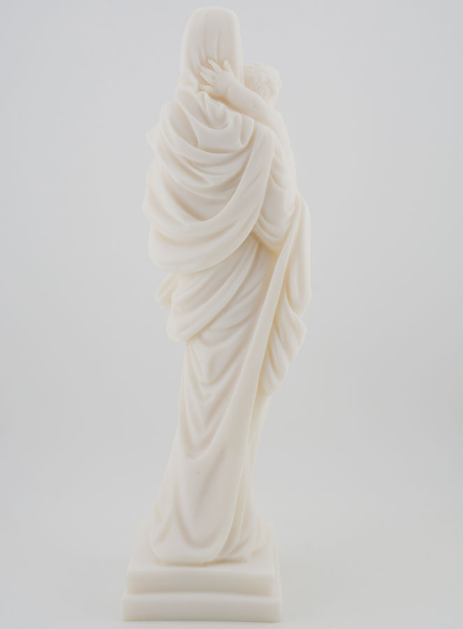 Estatuilla Virgen con el Niño Jesús de Alabastro - 25 cm (pic 4)