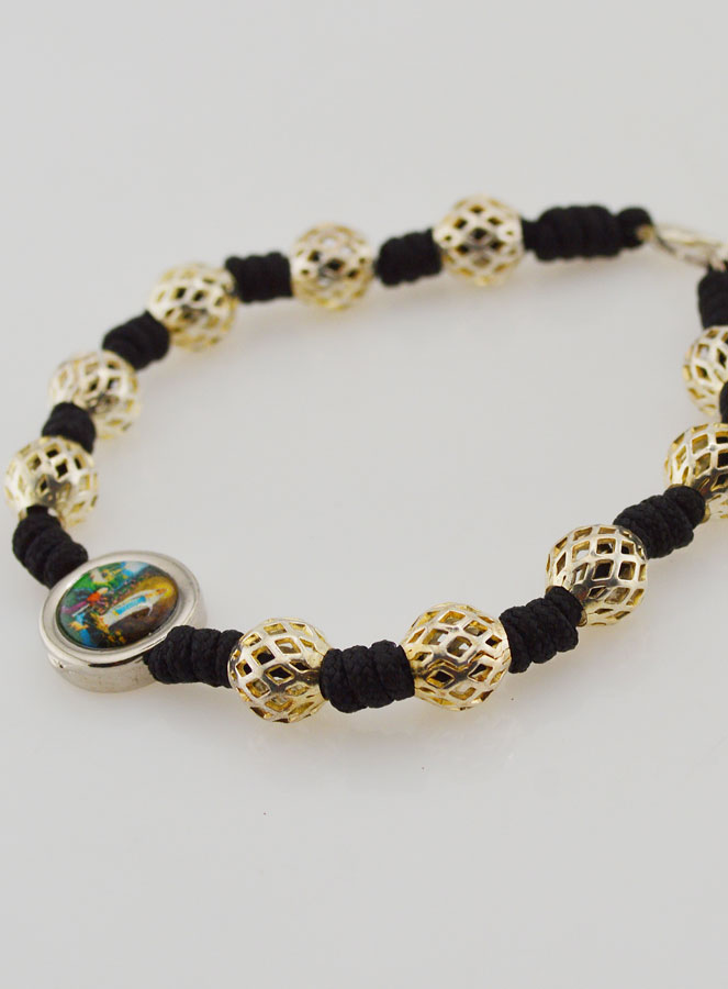 Pulsera Rosario Decenario Calado y Medalla de Lourdes (pic 4)