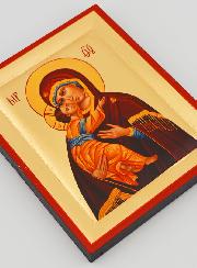 Icono Bizantino María Puerta del Cielo Pintado a Mano - 13 cm