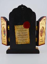 Icono Tríptico Virgen del Perpetuo Socorro en Pan de Oro - 26cm