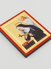 Icono Bizantino Santa Rita de Cascia Pintado a Mano - 8 cm