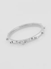 Anel Religioso Dezena Prateado - Tamanho 64