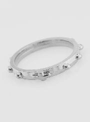 Anel Religioso Dezena Prateado - Tamanho 51