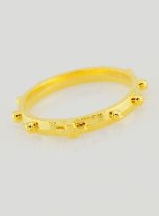 Anillo Religioso Decena Dorado - Talla 57