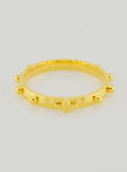 Anillo Religioso Decena Dorado - Talla 57