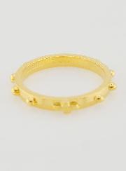 Anillo Religioso Decena Dorado - Talla 54