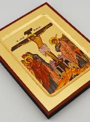 Icono Bizantino La Crucifixión - 17 cm