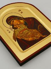 Icono Bizantino Virgen de la Ternura - Pan de Oro - 17 cm