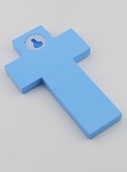 Cruz de Madera Niños del Mundo Azul