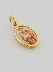 Medalha Santo António de Pádua Dourada - 14 mm