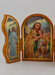 Icono Tríptico San José - 12 cm