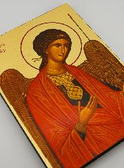 Icono Bizantino San Miguel Arcángel Rojo - 25 cm