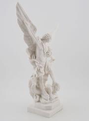Estatuilla San Miguel Arcángel - Resina blanca - 20 cm