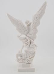 Estatuilla San Miguel Arcángel - Resina blanca - 20 cm
